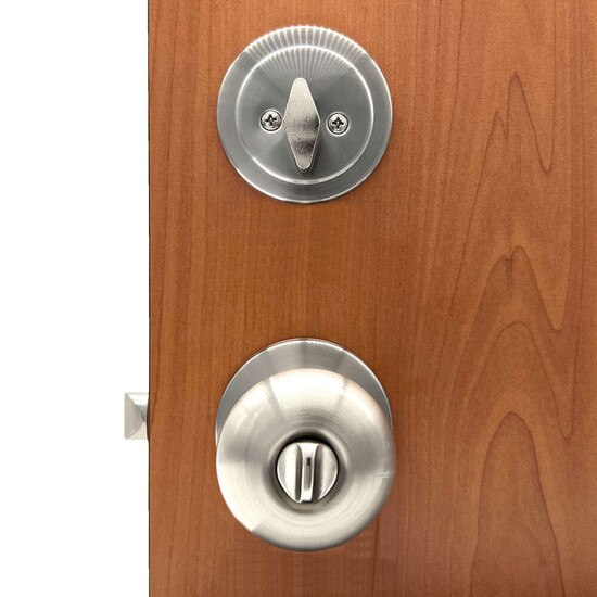 Ultra Flat Ball Entry Lock & Deadbolt Combo | MFS Supply - Inside Door